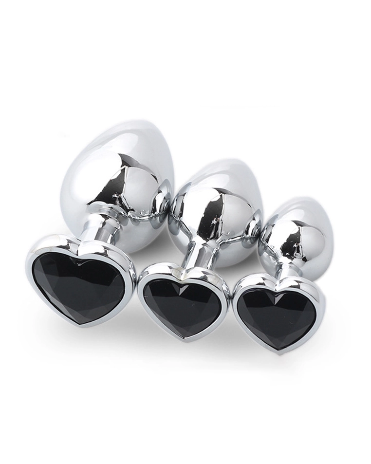 Heart-Shaped Stainless Steel Colorful Anal Plug — hình 7
