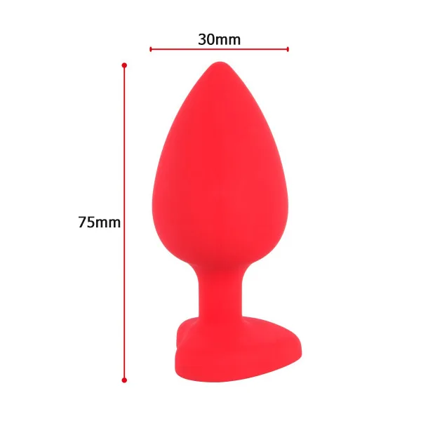 Red Silicone Anal Plug for Effective Stimulating Massage — Premium Quality & Design