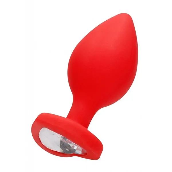 Red Silicone Anal Plug for Effective Stimulating Massage — hình 3