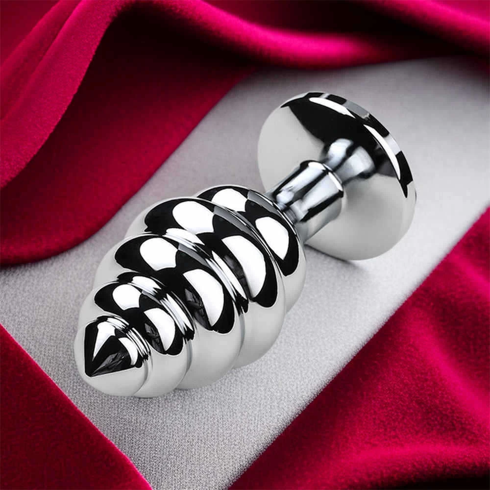 High-End Inox Spiral Anal Plug 3 Sizes Many Colors — hình 4