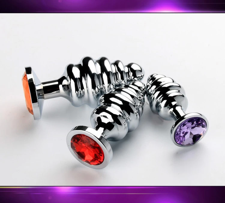 High-End Inox Spiral Anal Plug 3 Sizes Many Colors — hình 6
