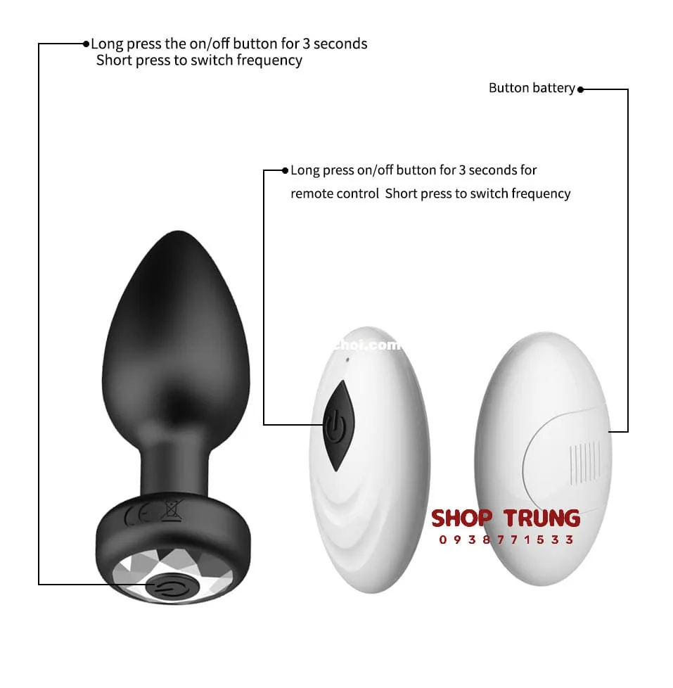 2025 Remote Control Black Anal Plug New Sensation — hình 11