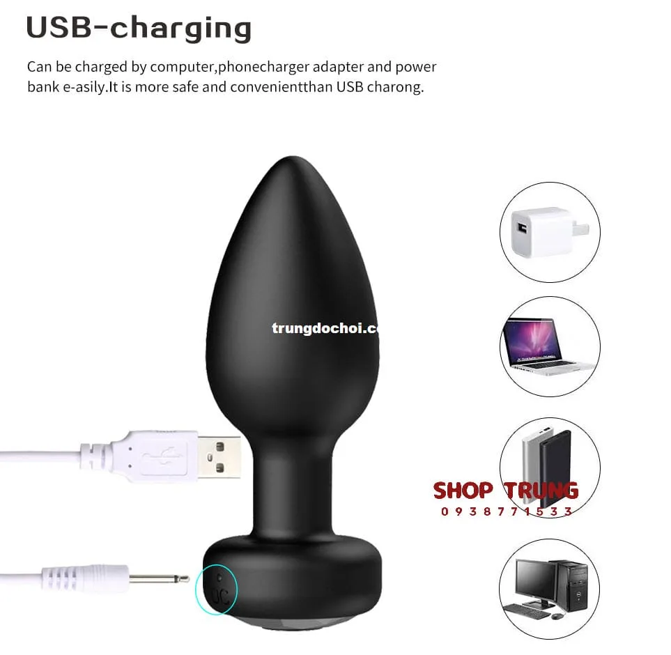 2025 Remote Control Black Anal Plug New Sensation — hình 8