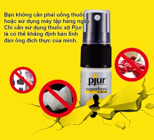 Pjur SuperHero Delay Spray 20ml Pro Long-Lasting Performance — hình 2