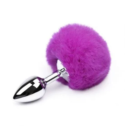DT 01 Anal Plug Accessory Stainless Steel with Faux Fur Tail