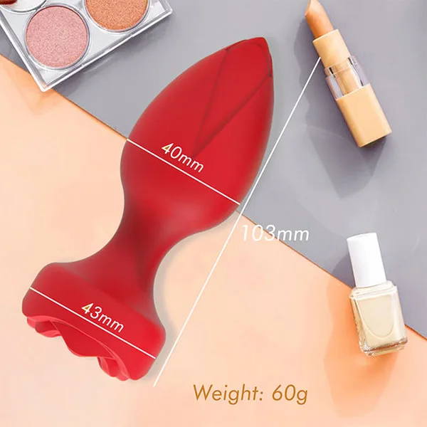 Remote Controlled Rose 10 Speed Silicone Prostate Massager — Easy to Use & Maintain