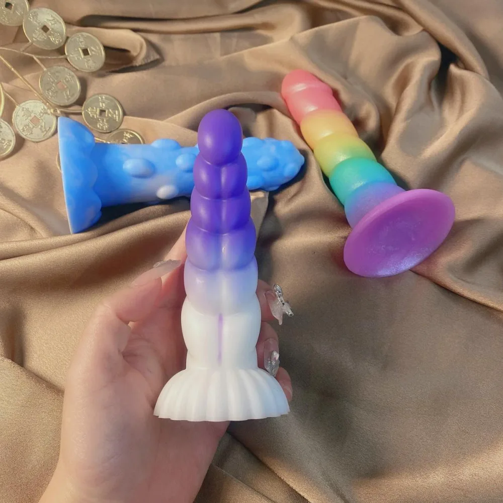 Colorful Silicone Anal Plug Penis Toy 16x3cm — Enhanced Sensations with Unique Textures
