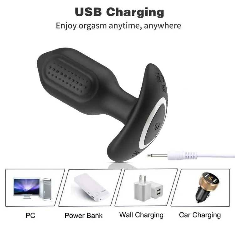 Powerful Remote Anal Vibrating Starter Plug USB Recharge — Enhanced User Convenience
