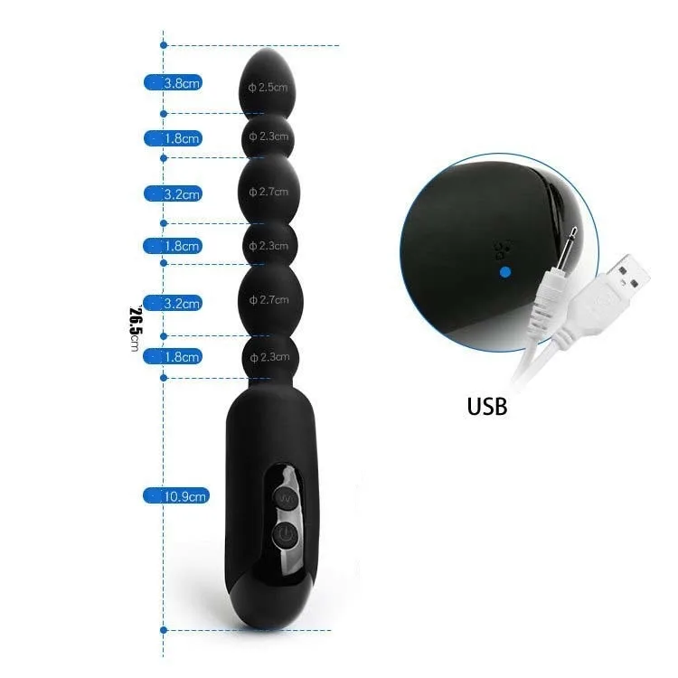 Powerful Prostate Stimulating Silicone Vibrating Anal Plug — hình 3