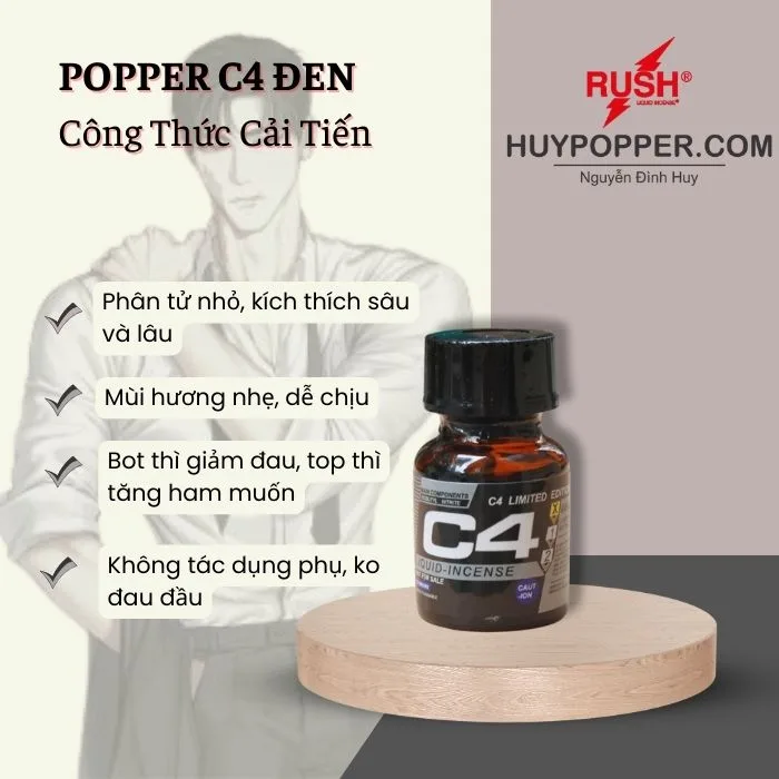 Popper C4 10ml Intense Fun Fast Acting Experience — Popper C4 Black – Advanced Formula & Breakthrough Technology