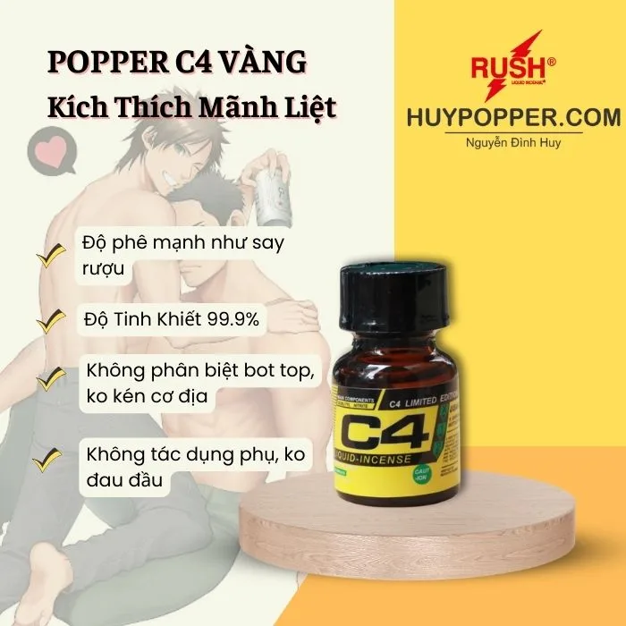 Popper C4 10ml Intense Fun Fast Acting Experience — Popper C4 Gold – Pure and Potent Excitement