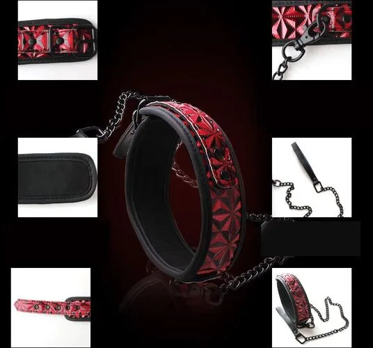 Safe Leather Fetish Collar BDSM Restraint Adjustable — Elegant Design Reflecting Power and Sensuality