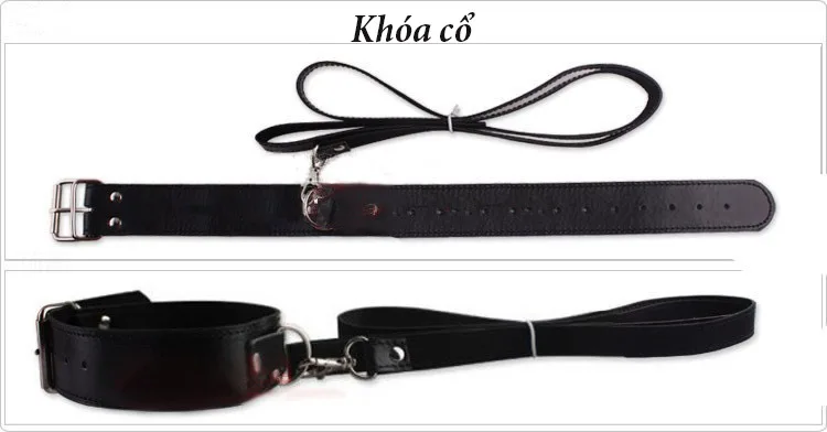 8pcs Black Leather Sexy Bondage Kit Strong Sensation — hình 6