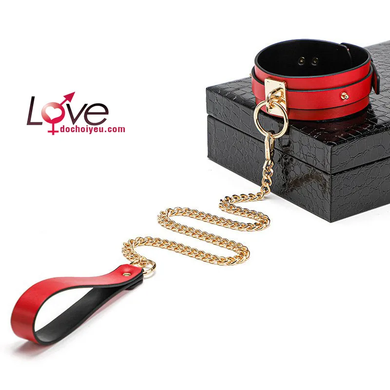 Luxury BDSM Set Couples Leather Metal Sensual Play — hình 2