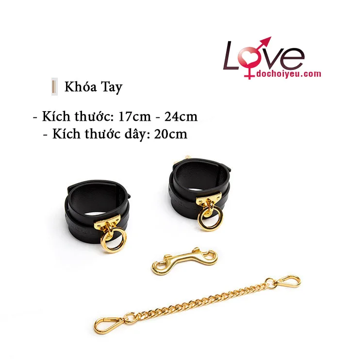 Luxury Leather BDSM Kit for Couples Sensual Bondage Play — hình 4