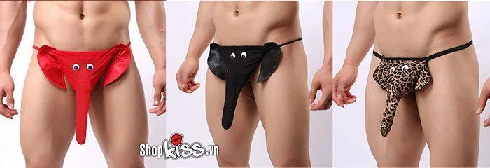 Men’s Sexy Cotton Kinky Elephant Thong Underwear in Red — Stunning Design and Premium Material