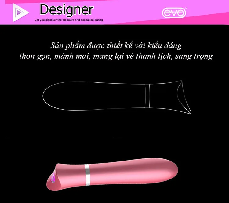 EVO Crown Mini G-Spot Vibrator 18cm Soft Silicone — hình 4