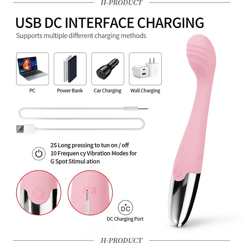 Lara 10-mode G-spot vibrator silicone pleasure toy female — Easy Care and Maintenance