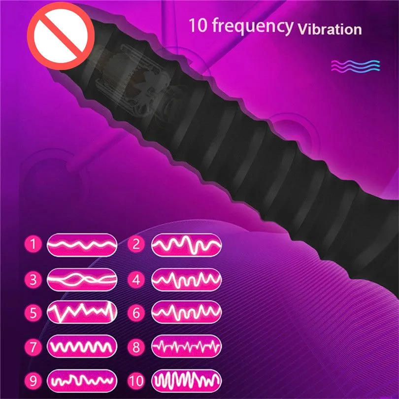 Twisted vibrating anal plug 10 modes USB recharge — Waterproof capabilities enable safe use in water, opening