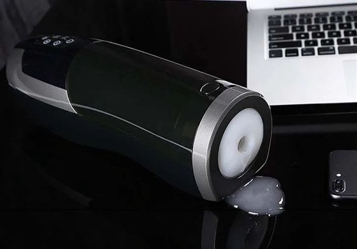 Piston Heat IR automatic heated male masturbator Japan — 10 Customizable Vibration and Suction Modes