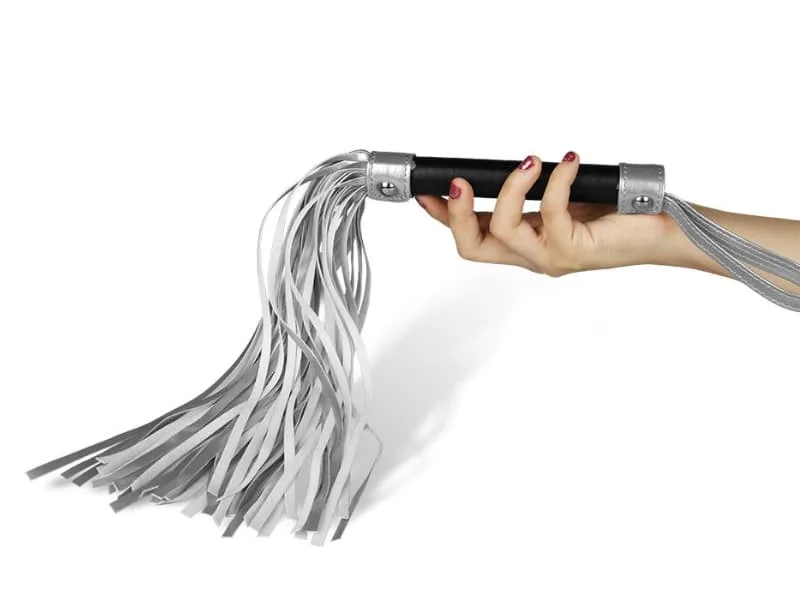 White Leather BDSM Whip Durable Bondage Toy SHP1028 — hình 2