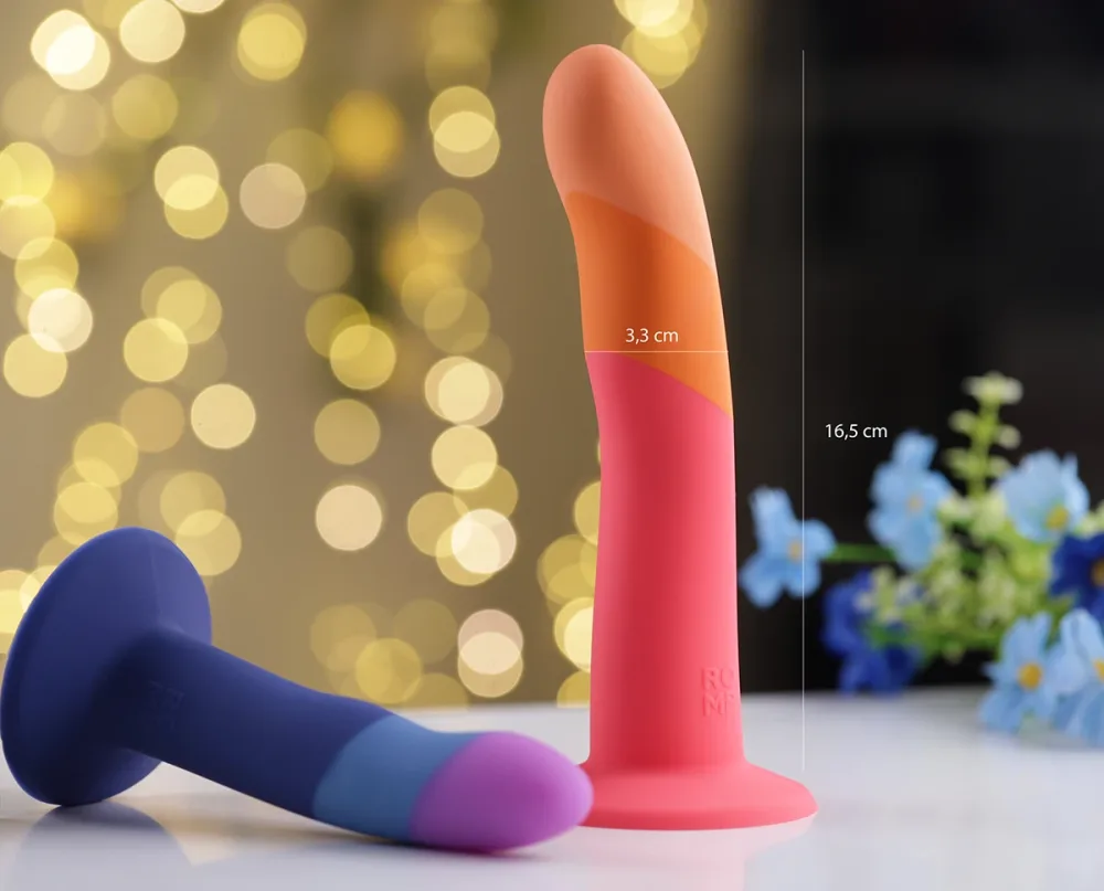 ROMP Wall-Mounted Smooth Silicone Dildo Female Toy — Two Distinct Versions for Your Desire
