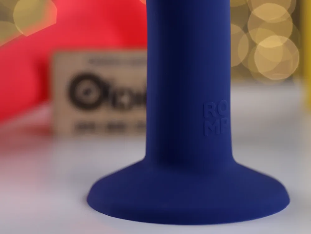ROMP Wall-Mounted Smooth Silicone Dildo Female Toy — Strong Wall-Mount Suction Base for Hands-Free Fun