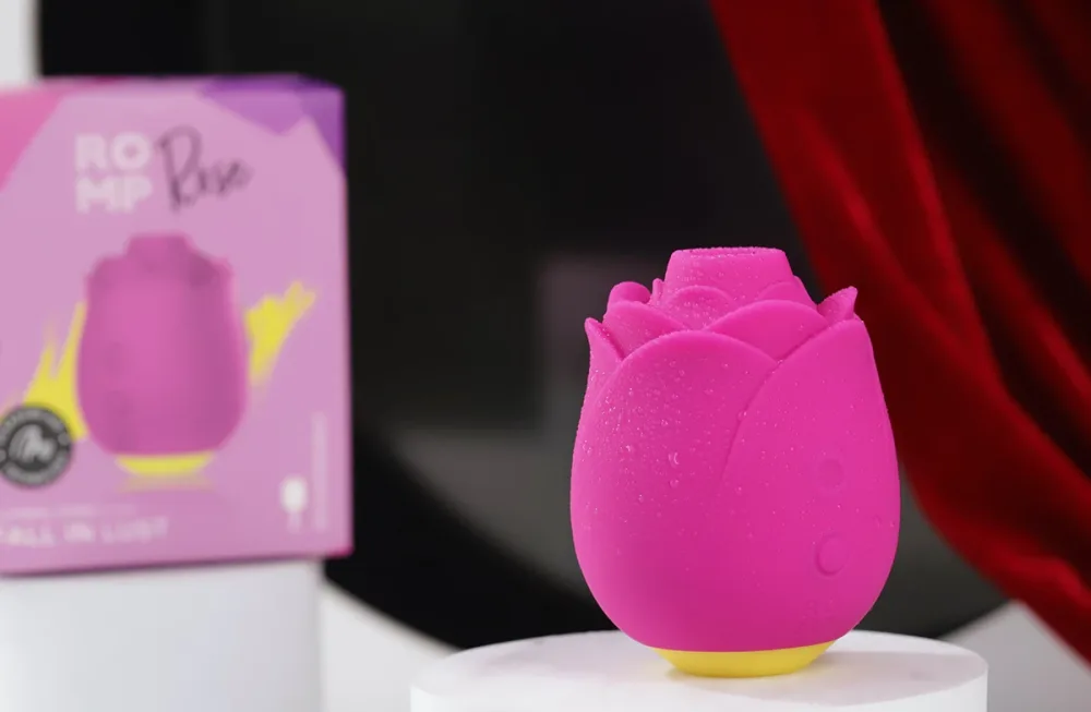 ROMP Rose Pleasure Air Clitoral Stimulator — Eye-Catching Rose Design