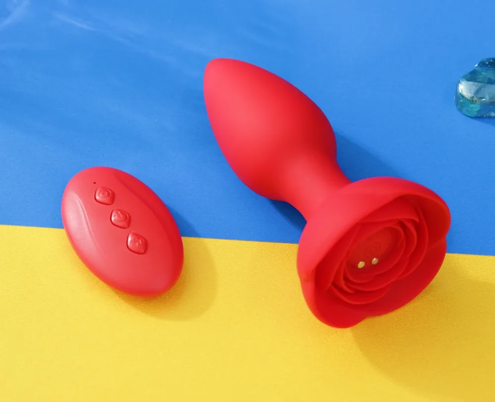 Rose Remote Anal Plug 10 Vibration Modes Silicone Soft — Smooth, Silky Silicone for Maximum Comfort