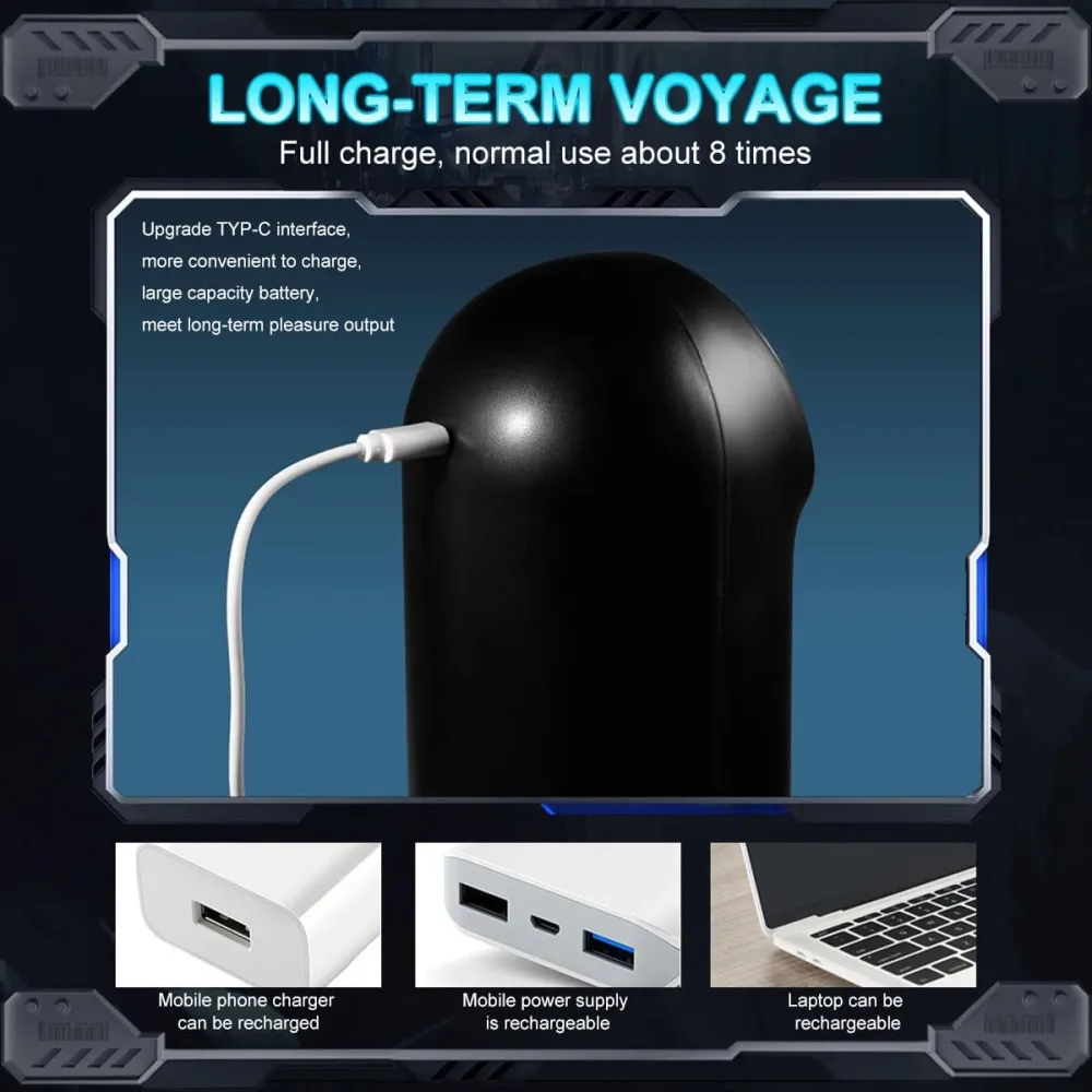 Pro Space 3D Realistic Vibrating Heating Suction Sound Male — hình 18