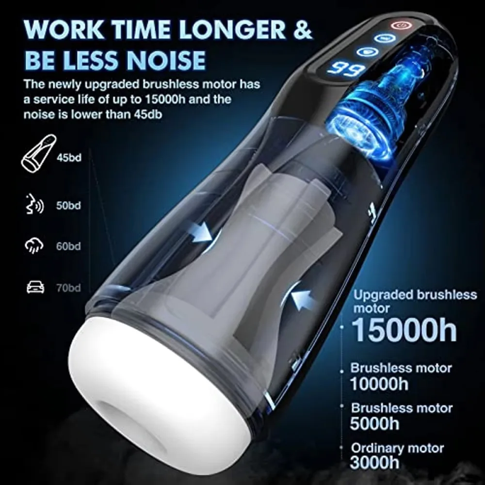Heseks 9 Mode Automatic Masturbation Suction Heating Male — hình 5
