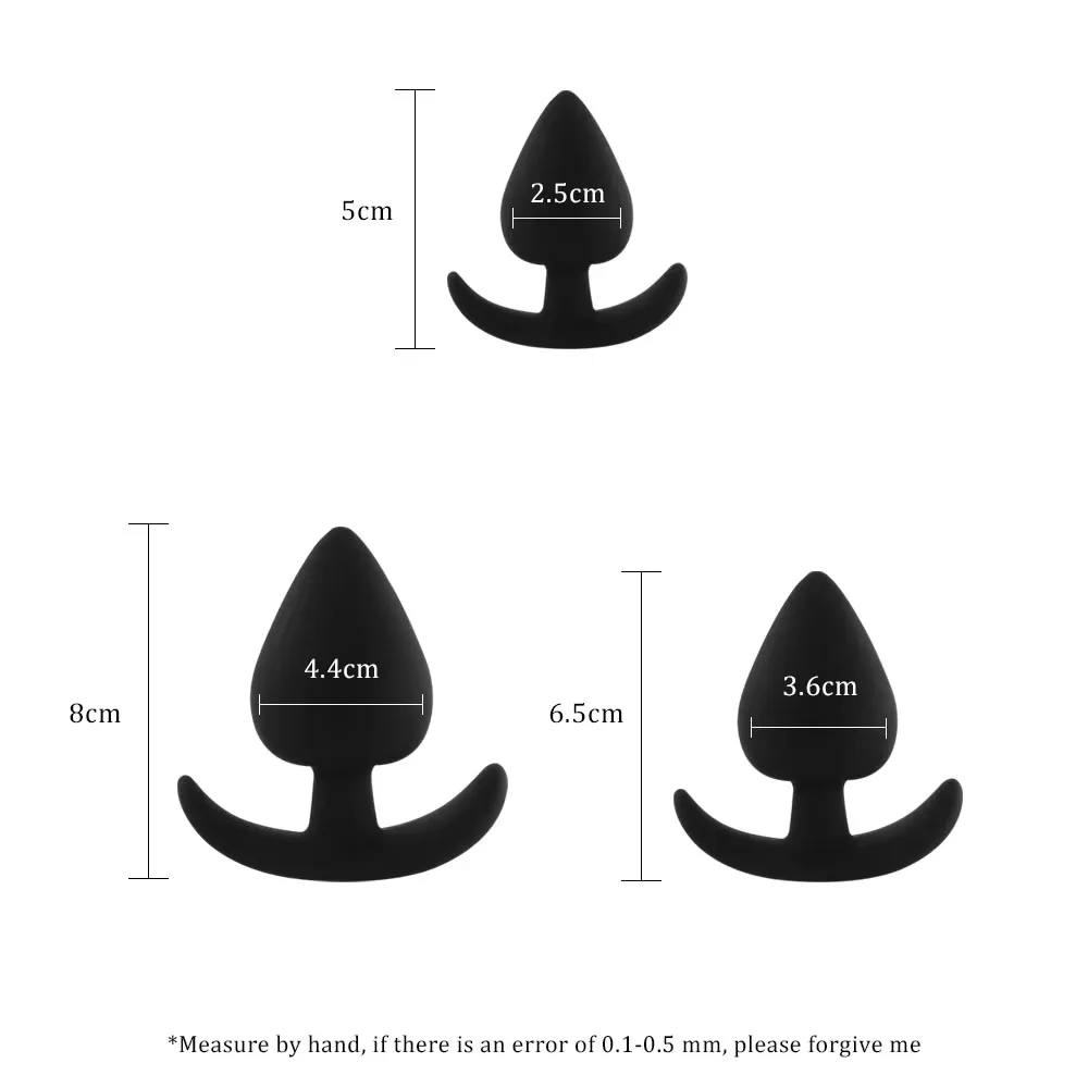 Large Silicone Anal Plug Safe Comfortable Handle Grip — hình 6