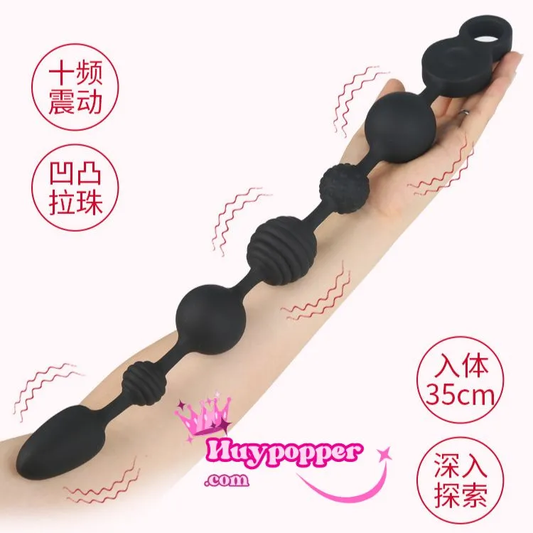 Powerful 3-Motor Anal Beads Strong Vibrating Stimulation — hình 4
