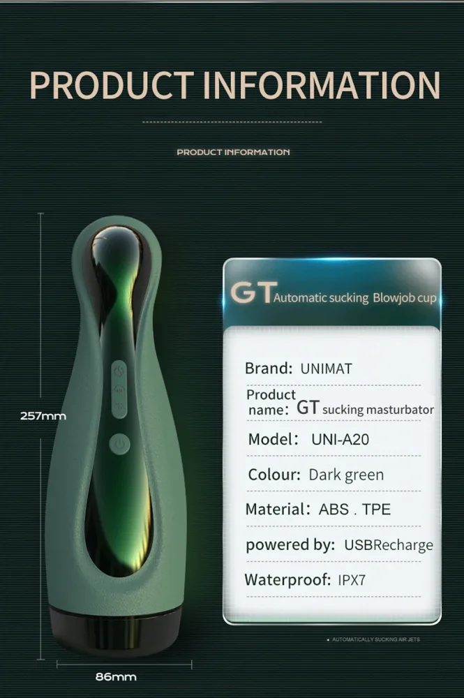 UNIMAT Deep Throat Auto Masturbator 3 Modes — Premium Medical-Grade Silicone for Your Safety and Comfort
