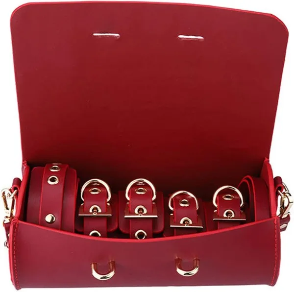 High Quality Leather BDSM Bondage Set with Storage Bag US — hình 3