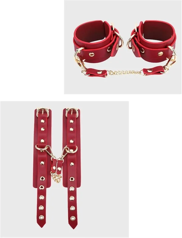 High Quality Leather BDSM Bondage Set with Storage Bag US — Stylish Carrying Bag Included