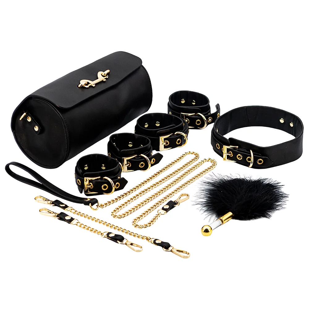 High Quality Leather BDSM Bondage Set with Storage Bag US — Functional and Comfortable Design