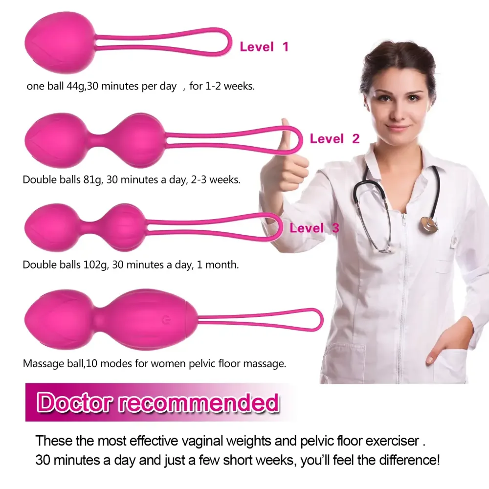 DC49C Kegel Balls Remote Control Tighten Vaginal Health — Designed for women who crave control and excitement in
