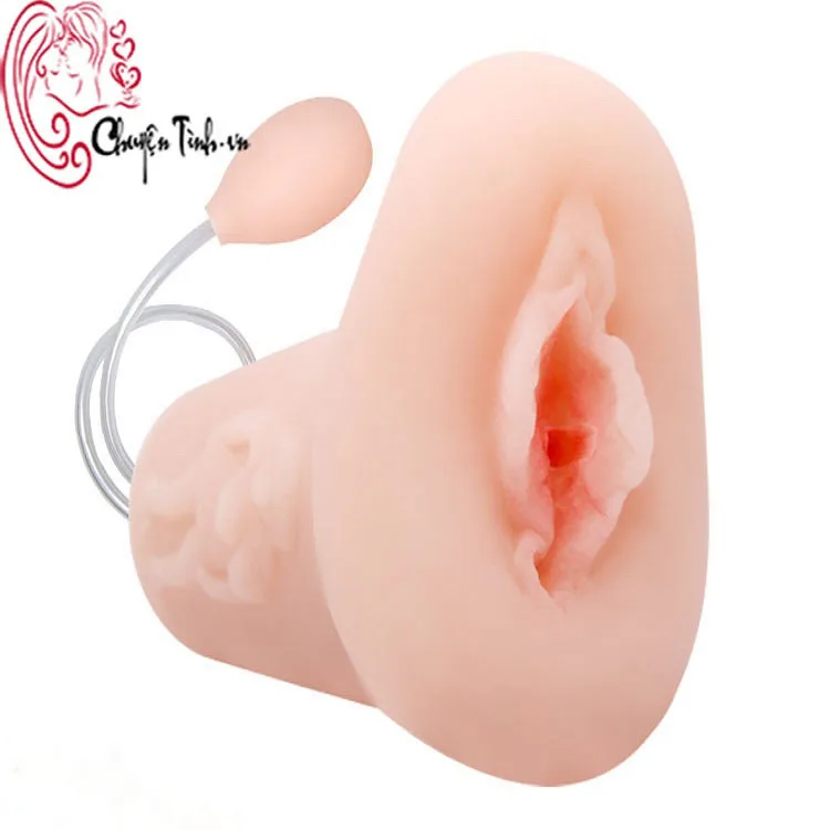 Pumpable Sucking Realistic Silicone Air Tightened Love — The inflatable mouth is gorgeously pink and tight, complete