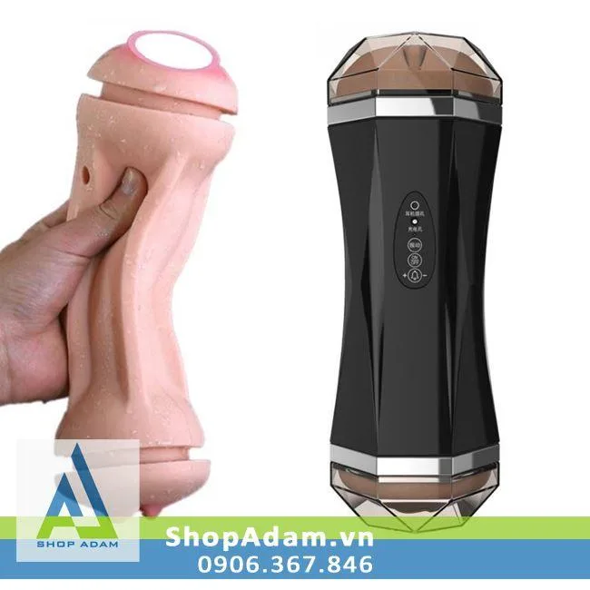 Dual-Head Raging Male Vibrator with Voice Sounds