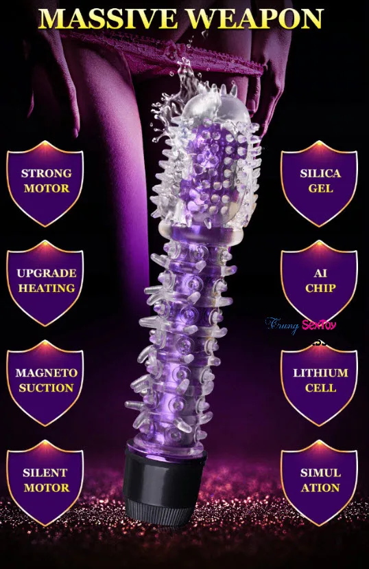 AAA Silicone Flexible Spiked Strong Vibrating Dildo Gift Gel — Premium Silicone Material & Easy Maintenance