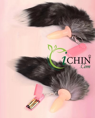 Silicone Fox Tail Anal Vibrator Powerful Dual Color Soft — Adjustable Vibration Modes for Tailored Pleasure