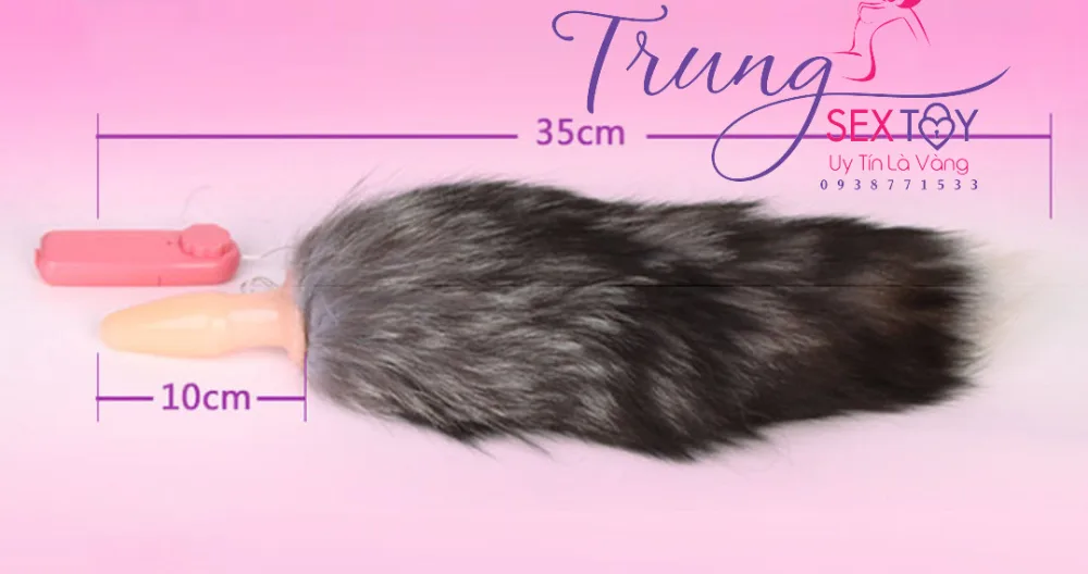 Silicone Fox Tail Vibrating BDSM Toy for Couples — hình 6