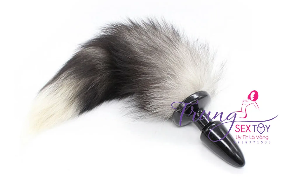 Silicone Fox Tail Vibrating BDSM Toy for Couples — hình 5