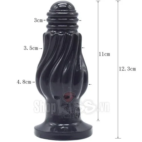 Twisted Anal Stimulator Flexible Non-Vibrating PVC Safe Toy — hình 3
