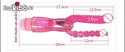 Double Pleasure 2-Prong Vibrator G Spot Anal Silicone Toy — Perfect Size & Power for Maximum Enjoyment