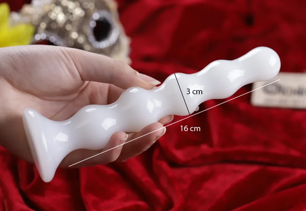 Glass Anal Toy Luxury Jade Design Stimulating Pleasure — hình 2
