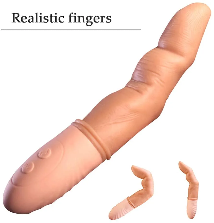Ultra Soft Silicone Finger Vibrator Warm Heated Pleasure — hình 13