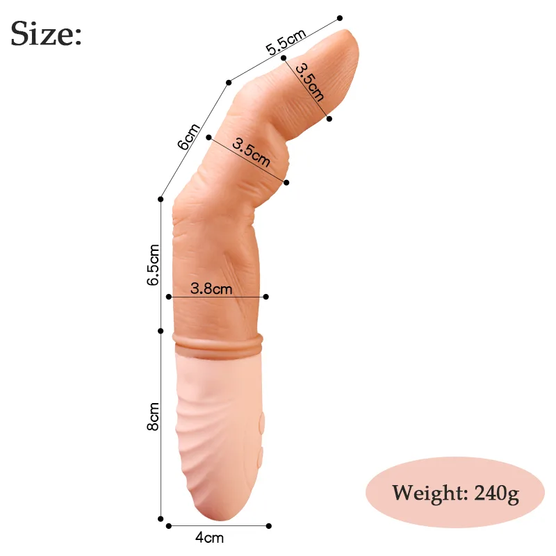 Ultra Soft Silicone Finger Vibrator Warm Heated Pleasure — hình 11