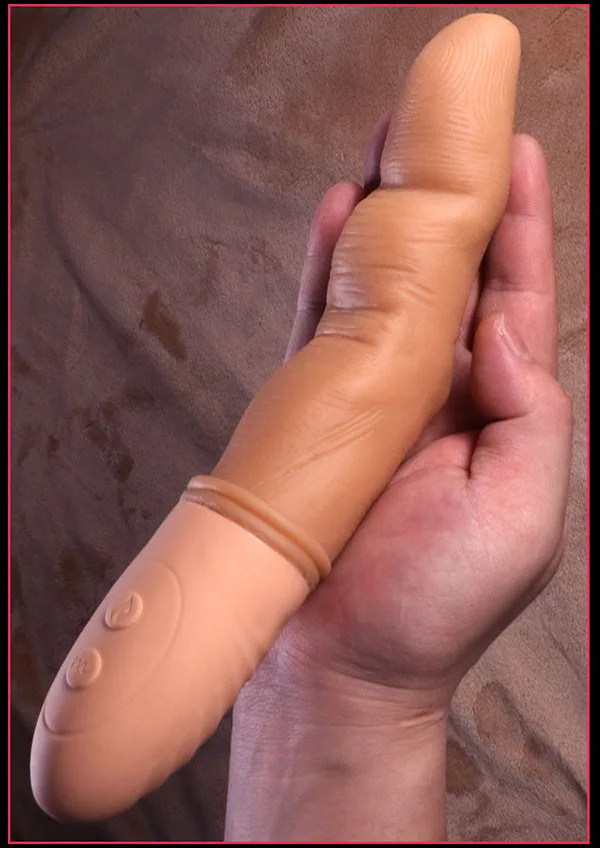 12-Speed Heated Silicone Finger Vibrator Curved for Intense — Multifunctional & Highly Versatile Pleasure Tool